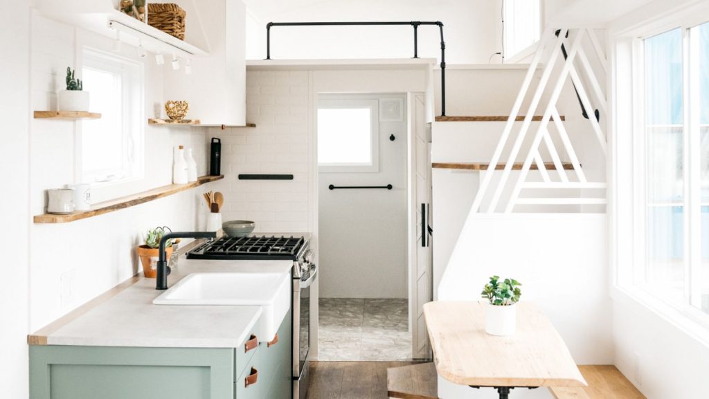 A modern kitchen in a Saskatoon home for sale