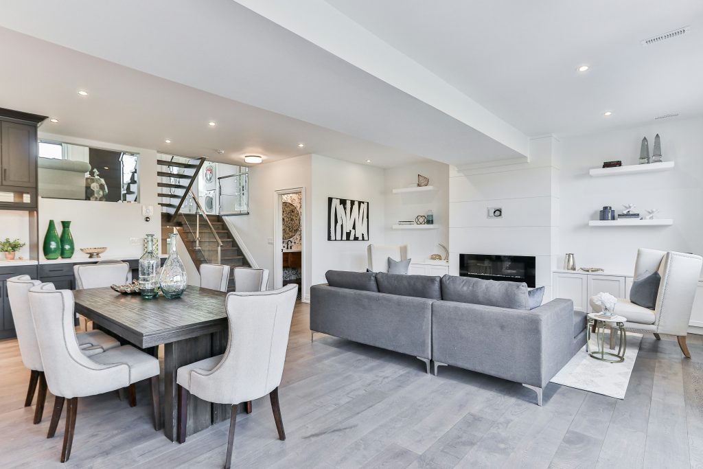 A bright, well-staged living room ready for the spring market