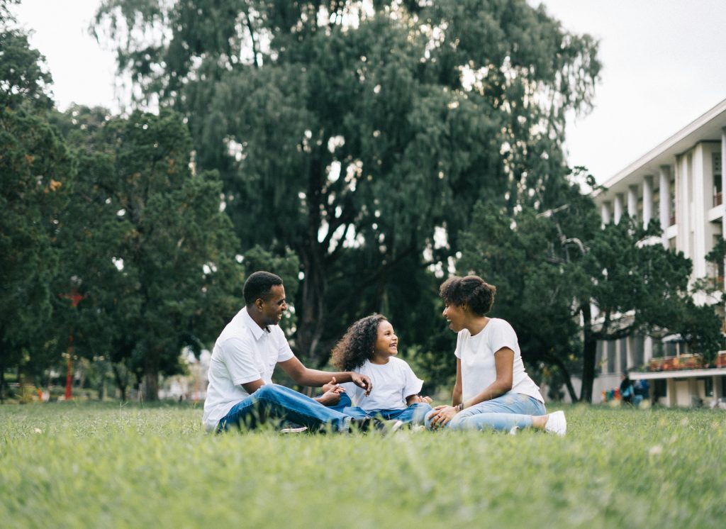 Family enjoying a park in Willowgrove, Saskatoon
