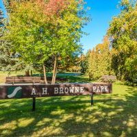 A.H. Browne Park is located in the Mayfair neighborhood of Saskatoon.